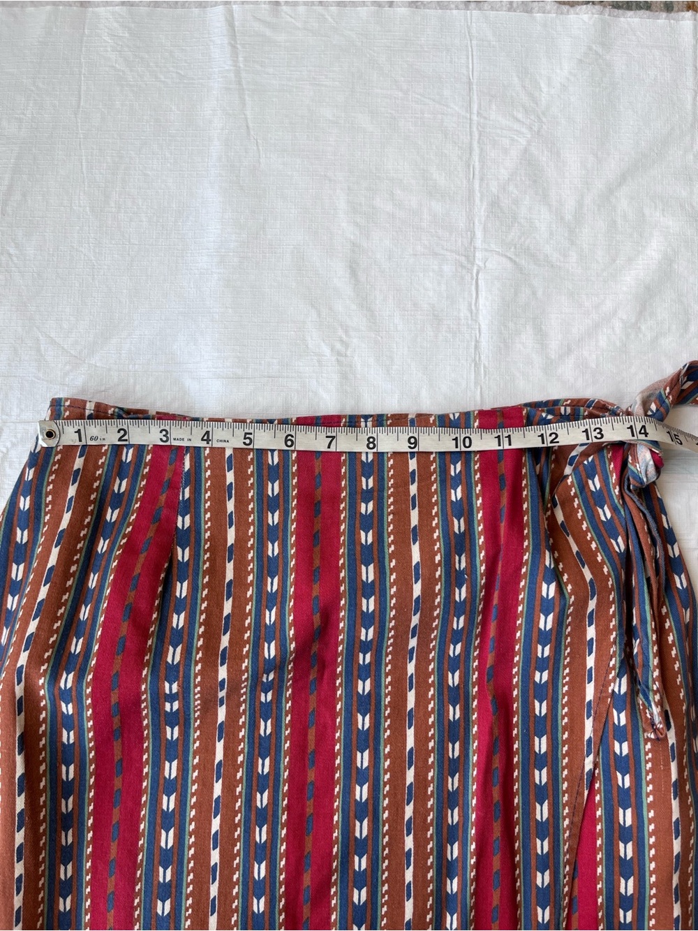 Vintage Rancha Deluxe Pencil Wrap Skirt Southwestern Boho 90’s - Picture 6 of 7